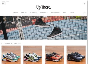 How uptherestore.com looks like on a tablet such as an iPad.