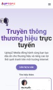 How uptopz.com looks like on a mobile device such as an iPhone.