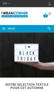 How urban-corner.com looks like on a mobile device such as an iPhone.