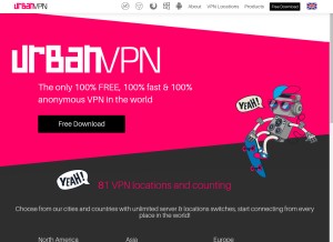 How urban-vpn.com looks like on a tablet such as an iPad.