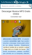 How urbanomp3.com looks like on a mobile device such as an iPhone.
