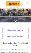 How urbanriseparadiseontheearth.net.in looks like on a mobile device such as an iPhone.