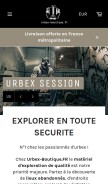 How urbex-boutique.fr looks like on a mobile device such as an iPhone.