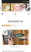 How urgence-serrurier-92.fr looks like on a mobile device such as an iPhone.