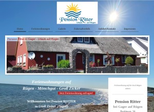 How urlaub-pension-ritter.de looks like on a tablet such as an iPad.