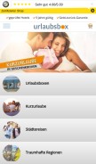 How urlaubsbox.com looks like on a mobile device such as an iPhone.