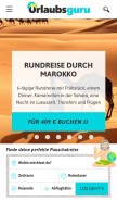 How urlaubsguru.de looks like on a mobile device such as an iPhone.