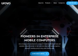 How urovo.com.au looks like on a tablet such as an iPad.