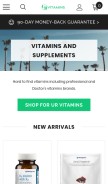 How urvitamins.com looks like on a mobile device such as an iPhone.