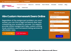 How us.assignmentdoers.com looks like on a tablet such as an iPad.