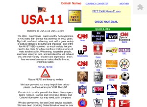 How usa-11.com looks like on a tablet such as an iPad.