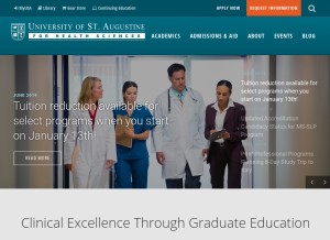 How usa.edu looks like on a tablet such as an iPad.