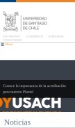 How usach.cl looks like on a mobile device such as an iPhone.