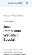 How usahalina.com looks like on a mobile device such as an iPhone.