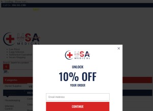 How usamedicalsurgical.com looks like on a tablet such as an iPad.