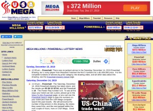 How usamega.com looks like on a tablet such as an iPad.