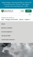 How usask.ca looks like on a mobile device such as an iPhone.