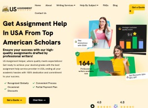 How usassignmenthelper.com looks like on a tablet such as an iPad.