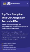 How usassignments.com looks like on a mobile device such as an iPhone.
