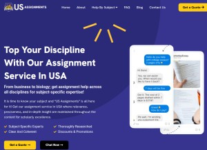 How usassignments.com looks like on a tablet such as an iPad.