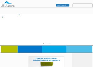 How usassure.com looks like on a tablet such as an iPad.