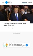 How usatoday.com looks like on a mobile device such as an iPhone.