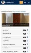 How usaudiomart.com looks like on a mobile device such as an iPhone.