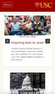 How usc.edu looks like on a mobile device such as an iPhone.