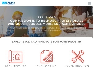 How uscad.com looks like on a tablet such as an iPad.