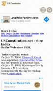 How usconstitution.net looks like on a mobile device such as an iPhone.