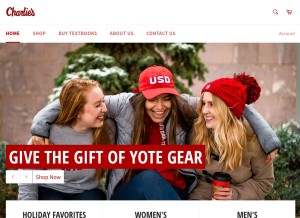 How usdcharliestore.com looks like on a tablet such as an iPad.