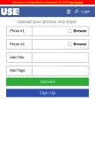 How use.com looks like on a mobile device such as an iPhone.