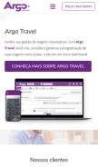 How useargo.com looks like on a mobile device such as an iPhone.