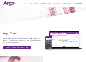 How useargo.com looks like on a tablet such as an iPad.