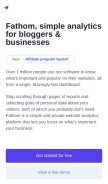 How usefathom.com looks like on a mobile device such as an iPhone.