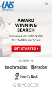 How usenetserver.com looks like on a mobile device such as an iPhone.