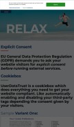How userdatatrust.com looks like on a mobile device such as an iPhone.