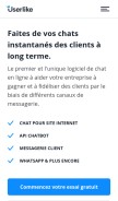 How userlike.com looks like on a mobile device such as an iPhone.