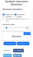 How usernamegenerator.me looks like on a mobile device such as an iPhone.