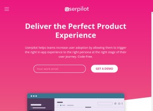 How userpilot.io looks like on a tablet such as an iPad.