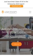 How userzoom.com looks like on a mobile device such as an iPhone.
