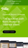 How usetallie.com looks like on a mobile device such as an iPhone.