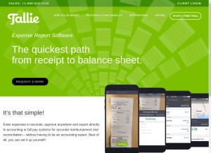 How usetallie.com looks like on a tablet such as an iPad.