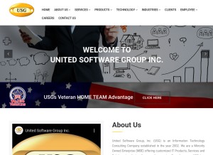 How usgrpinc.com looks like on a tablet such as an iPad.