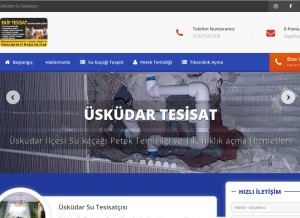 How uskudartesisat.com looks like on a tablet such as an iPad.