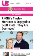 How usmagazine.com looks like on a mobile device such as an iPhone.