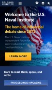 How usni.org looks like on a mobile device such as an iPhone.