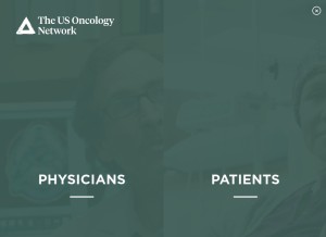How usoncology.com looks like on a tablet such as an iPad.