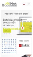 How uspech.sk looks like on a mobile device such as an iPhone.