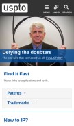 How uspto.gov looks like on a mobile device such as an iPhone.